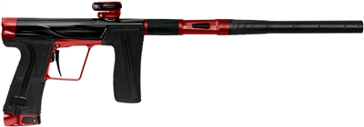 A Planet Eclipse Geo R5 paintball marker in the Revenge (Black / Red) colorway.