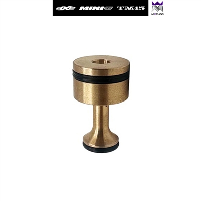 A METHOD Development performance poppet for Empire Axe, Mini, and TM-15 series paintball markers.