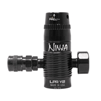 A Ninja LPR V2 low pressure regulator for HPA airsoft builds.