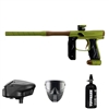 A paintball gun package that includes an Empire Axe 2.0 electronic marker, Halo Too electronic loader, 48ci / 3000psi HPA tank, and an E-Vent thermal paintball mask.