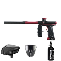 A paintball gun package that includes an Empire Mini GS electronic marker, Halo Too electronic loader, 48ci / 3000psi HPA tank, and an E-Vent thermal paintball mask.