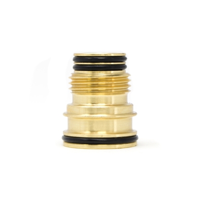 A brass bonnet swap kit for Pro V3 (formerly ACE) regulators.
