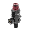 A Ninja Pro V3 4500psi tank regulator with red aluminum bonnet.
