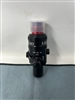 A Ninja Pro V3 4500psi tank regulator with red aluminum bonnet. The reg has an SHP output pressure.