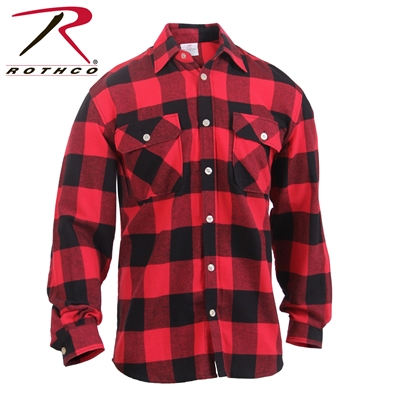 Rothco Lightweight Flannel Shirt - Red - 2XL