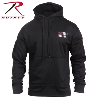 Rothco Thin Red Line Concealed Carry Hoodie - Black - 2XL