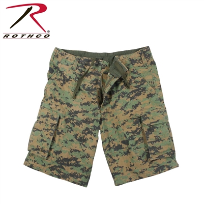 Rothco Vintage Camo Paratrooper Cargo Shorts - Woodland Digi