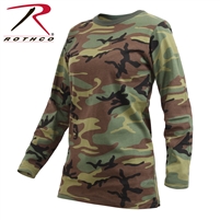 Rothco Womens Long Sleeve Camo T-Shirt - Woodland