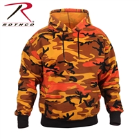 Rothco Pullover Hooded Sweatshirt - Savage Orange Camo - 3XL