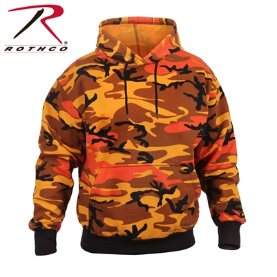 Rothco Pullover Hooded Sweatshirt - Savage Orange Camo - 3XL