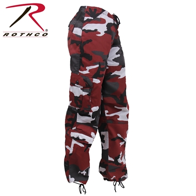 Rothco Womens Paratrooper Colored Camo Fatigues - Red