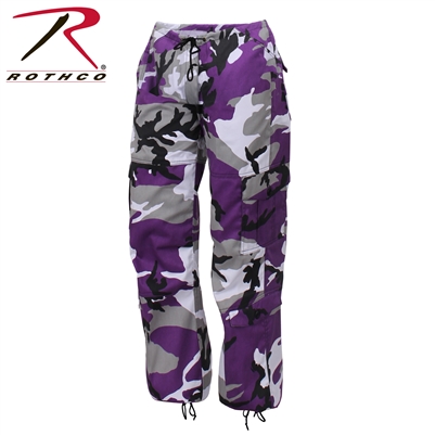 Rothco Womens Paratrooper Colored Camo Fatigues - Ultra Violet