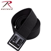 Rothco Military Web Belt w/ Black Open Face Buckle - Black