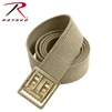 Rothco Open Face Web Belt 54 Inch Khaki/Gold