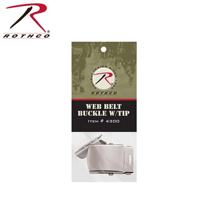 Rothco Web Belt Buckle & Clip Pack - Chrome