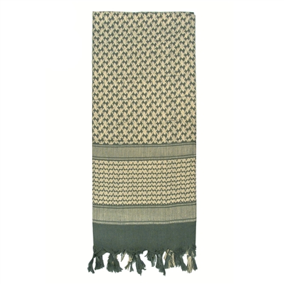 A Rothco lightweight shemagh in foliage green