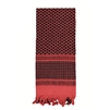 A Rothco lightweight shemagh in red and black.