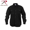 Rothco Heavy Weight Solid Flannel Shirt - Black - 2XL