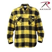 Rothco Extra Heavyweight Buffalo Plaid Flannel Shirt - Yellow - 2XL