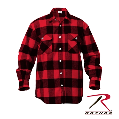Rothco Extra Heavyweight Buffalo Plaid Flannel Shirt - Red
