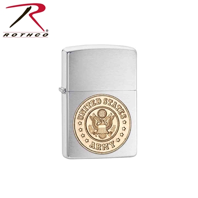 Rothco Zippo Military Crest Lighter - Army Chrome