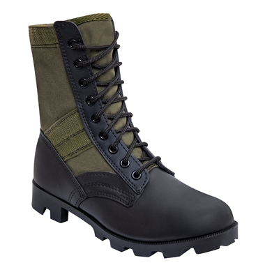 A pair of olive drab Rothco 8 Inch Jungle Boots.