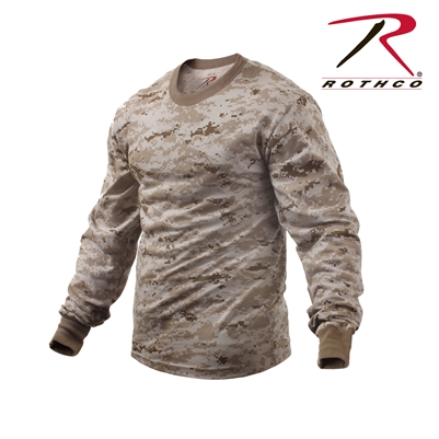 Rothco Long Sleeve Digital Camo T-Shirt - Desert