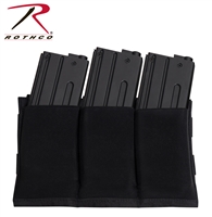 Rothco Lightweight 3Mag Elastic Retention Pouch -Black