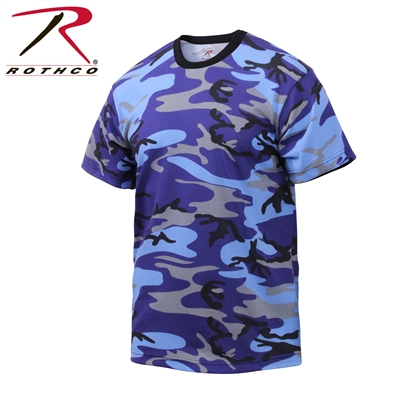 Rothco Colored Camo T-Shirt - Electric Blue