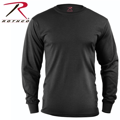 Rothco Long Sleeve Solid T-Shirt - Black - 2XL