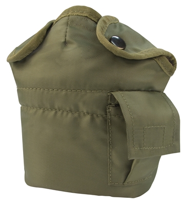 A Rothco G.I. style canteen cover. The cover is olive drab. Part number 616.