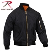 Rothco Lightweight MA-1 Flight Jacket - Black - 2XL