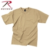 Rothco Solid Color Poly/Cotton Military T-Shirt - Khaki