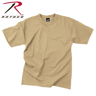 Rothco Solid Color Poly/Cotton Military T-Shirt - Black - 2XL