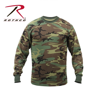 Rothco Long Sleeve Camo T-Shirt - Woodland