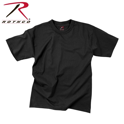 Rothco Solid Color 100% Cotton T-Shirt - Black