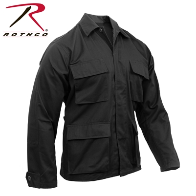 Rothco Poly/Cotton Twill Solid BDU Shirt - Black - Medium