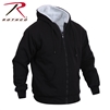 Rothco Heavyweight Sherpa Lined Zippered Sweatshirt - Black - 3XL