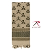 Rothco Skulls Shemagh Tactical Desert Keffiyeh Scarf - Tan