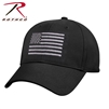 Rothco U.S. Flag Low Profile Cap - Black / Silver