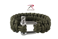 Rothco Paracord Bracelet With D-Shackle - Olive