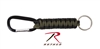 Rothco Paracord Keychain with Carabiner - Olive / Black