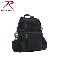 Rothco Jumbo Vintage Canvas Backpack - Black