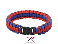 Rothco Two-Tone Paracord Bracelet - Red / Blue