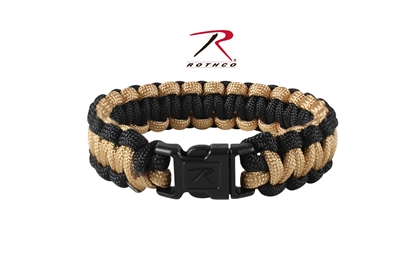 Rothco Two-Tone Paracord Bracelet - Coyote / Black