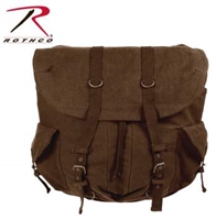 Rothco Vintage Weekender Canvas Backpack Brown