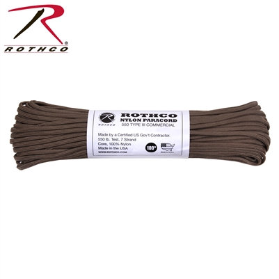 Rothco Nylon Paracord Type III 550 LB 100FT - Coyote