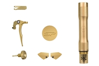 A gold color accent kit for Shocker ERA paintball markers.
