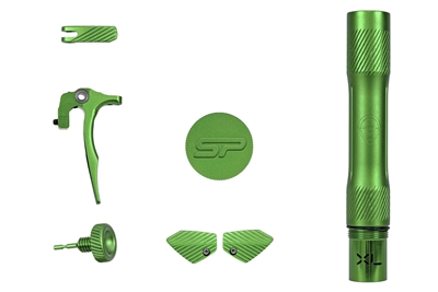 A green color accent kit for Shocker ERA paintball markers.