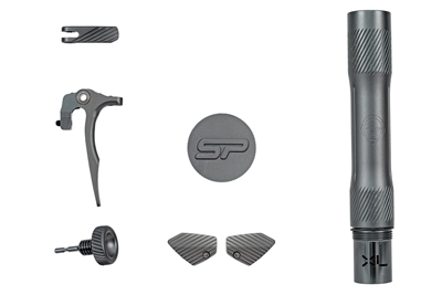 A grey color accent kit for Shocker ERA paintball markers.